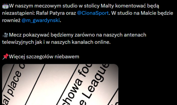 HIT! Oto kto SKOMENTUJE mecz Rakowa z Vallettą w Telewizji Republika xD
